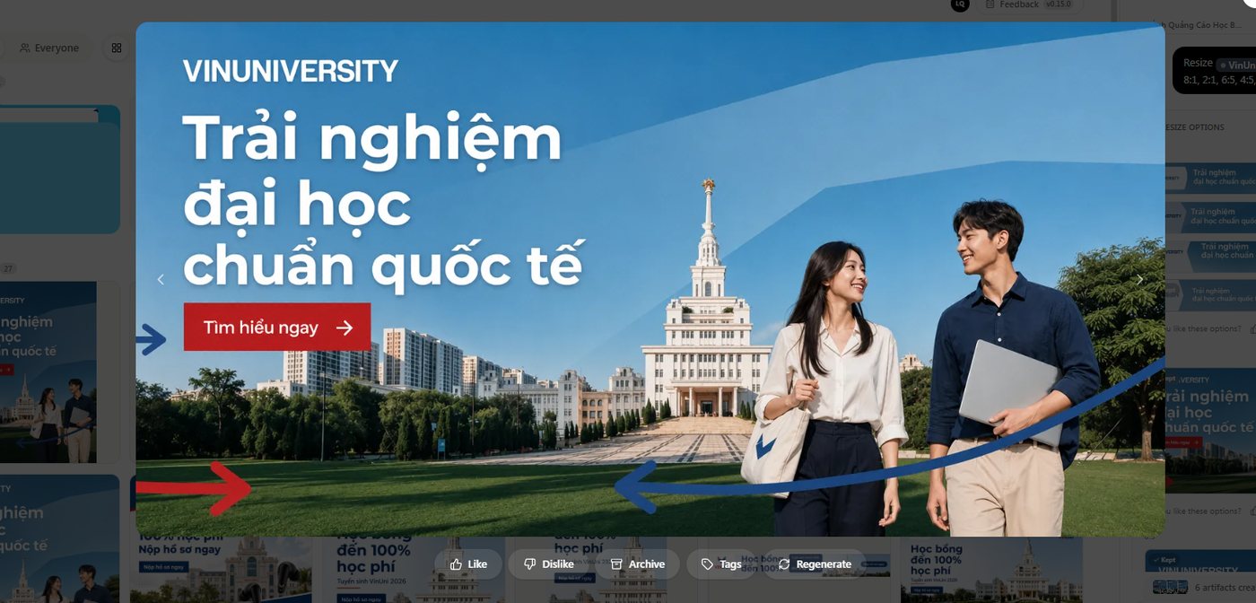 Bản 2:1 của batch 2, logo một lần, CTA đỏ tách khỏi headline